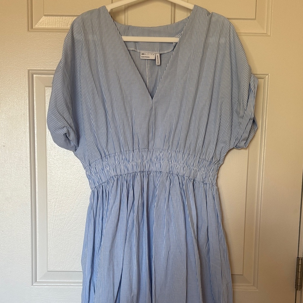 Blue Striped Women's Dress